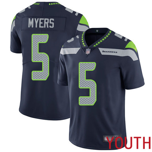 Seattle Seahawks Limited Navy Blue Youth Jason Myers Home Jersey NFL Football #5 Vapor Untouchable